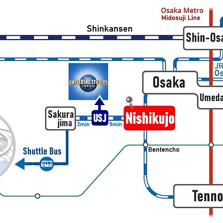 Usj 2 Stops, Umeda&Dotonbori 8Mins, Ninja Style Sv1 Ōsaka Exterior foto